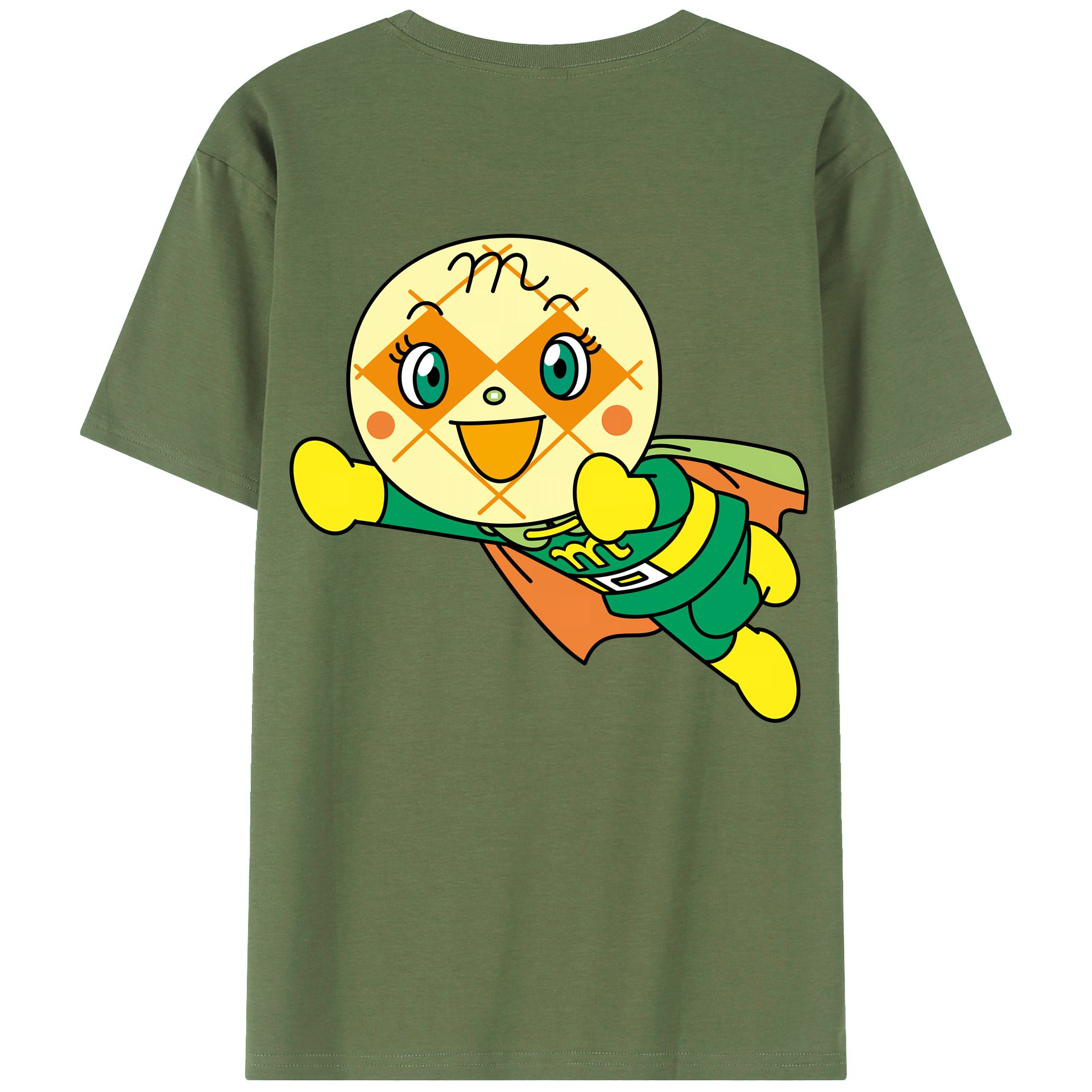 （画像用） アンパンマン Anpanman 綿100％ メンズ半袖Tシャツ（バックプリント） 通気性